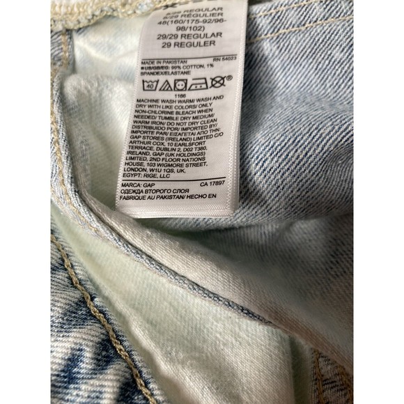 GAP Stretch Denim Jeans. Size10/30R. 5Pockets. Acid Wash. 99%Cotton. Zip&Button. - Picture 5 of 11